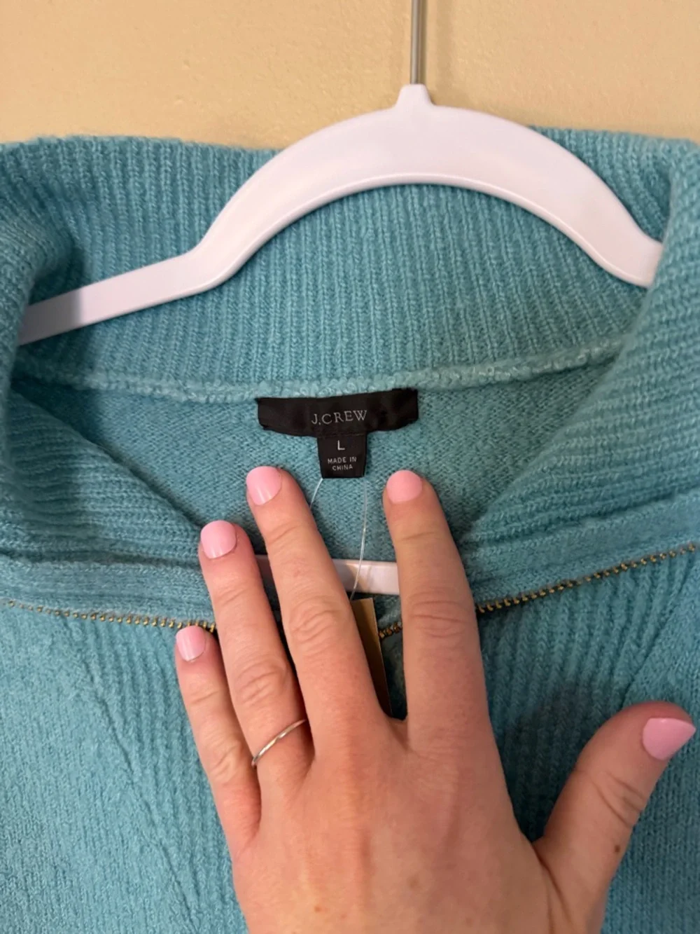 J. Crew Wool and Alpaca Half-Zip Funnel Neck Sweater NEW - Picture 3 of 8